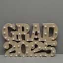 Graduation Decorations 2025-2 LED Long Marquee Light Up Letters 'Grad 2025' - Class of 2025 Graduation Party Decorations Sign for Kindergarten High School College Decor Table Centerpieces Ornaments