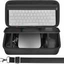 Case Compatible with Apple 2024 Mac mini M4/ M4 Pro Chip Desktop Computer, Hard Electronics Organizer Fits for Keyboard, Magic Mouse, Charger and Accessories (Box Only)-Black