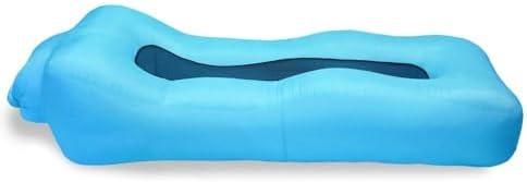 Eaacaa Inflatable Sofa - Cool Inflatable Chair, Easy to Set up, Portable, Waterproof, air Leakage-Proof Design-Ideal Sofa for Backyard Beach Trips Camping picnics and Music Festivals (Azure)