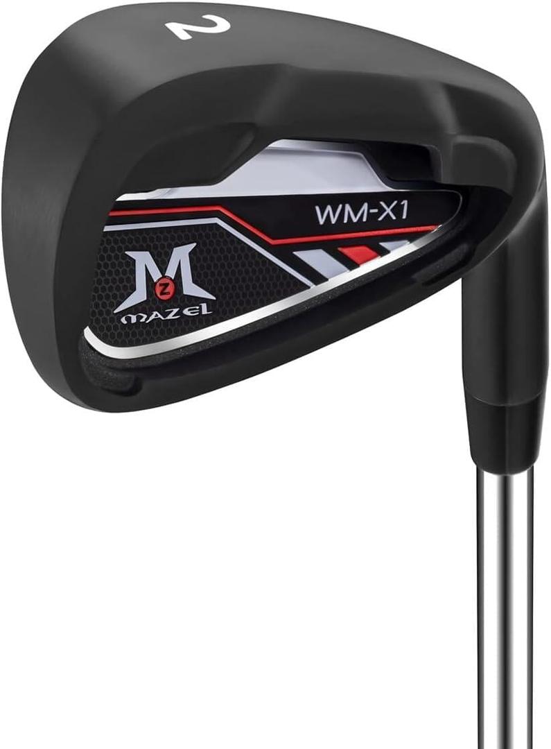 MAZEL WM-X1/2 Individual Men Golf Club Irons Right handed, 2022 Model, Steel, Black, Stiff, club head #2 Iron
