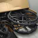 Medline Comfortable Folding Wheelchair with Swing-Back Desk-Length Arms and Swing-Away Footrests, 20W x 16D Seat