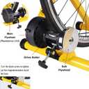 Bike Trainer, Magnetic Bicycle Stationary Stand for Indoor Exercise Riding, 26-29" & 700C Wheels, Quick Release Skewer & Front Wheel Riser Block Included