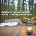 Camping Light with Stand - Rechargeable Kids Camping Lantern, LED Decorative Lights, Solar and USB-C Charging, 3 Lighting Modes, 1200mAh Battery, for Home Decor, Outdoor Camping, and Festival Parties