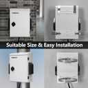 Outdoor Electrical Box, Cold-Rolled Steel Plate, Aluminum Alloy Back Beam, One-Piece Ventilation Design, IP65 Waterproof, Wall/Pole Mounted (17.6" x 13.8" x 7.9")