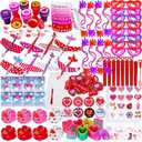 Winlyn 112 Pcs Valentine's Day Stationery Toy Assortment Set Valentine Goodie Bags Stuffers Valentine Rewards Prizes Bulk for Kids Students Valentine Party Favors Treats School Classroom Gift Exchange