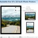 Wood 15x22 Picture Frame Black for Wall Hanging, 15 x 22 Frame Photo Frame for Wall Horizontally or Vertically, Black, 1 Pack