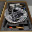 LED Light Widespread Bathroom Faucets for Sink 3 Hole Waterfall -Bathroom Faucet with Pop-up Drain Assembly, 8 Inch Bathroom Sink Faucet 2-Handles, Modern Lavatory Vanity Faucet (Brushed Nickel)