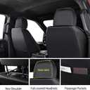 F150 Seat Covers, Napa Leather, for 2015-2026 Ford F150 SuperCrew and 2017-2026 F250 F350 F450 Heavy Duty(Full Set, Black&Gray)