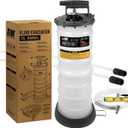 EWK 12L Heavy Duty Manual Oil Extractor/Dispenser Pump, Fluid Vacuum Evacuator with Reinforced Tank for Automotive Oil Change