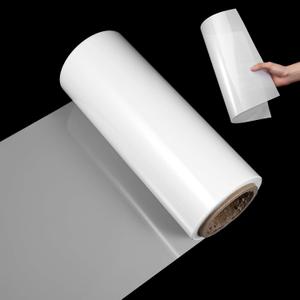 12 Inches x 80 ft 6 Mil Rolls Translucent Blank Mylar Stencil Sheet for Cutting Acetate Sheets Clear Template Material Reusable Stencil Paper Roll for Craft Material, Cutting Machines