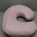 Nursing Pillow Cover Breastfeeding Pillow Cases Plush Dot Slipcover (Light Pink)