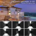 Nigaut 15W Outdoor Wall Sconce Lights,3000K 4000K 6500K LED Modern Outdoor Wall Light for Porch with Adjustable Beam Angle Exterior/Interior Lighting Fixtures, 4-Pack