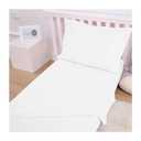 American Baby Company 28" x 52" 100% Natural Cotton Jersey Knit Toddler/Crib Sheet Set 3-Piece Soft & Breathable Crib/Toddler Bedding Set, White, for Girls and Boys