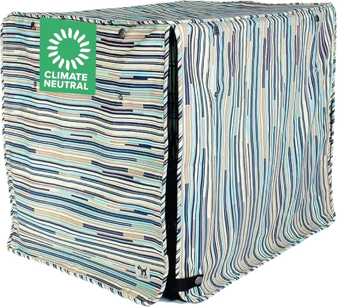 Molly Mutt I Don't Like Mondays Dog Crate Cover, 100% Cotton Canvas Cover with 2 Roll-Up Panels, Ideal for Dog or Cat Crate, Durable, Washable, and Free of Harmful Chemicals, 42" x 28" x 31"