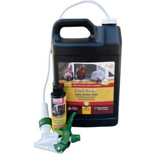 Chick Fresh Odor Eliminator for Backyard Chickens. Makes 1 Gallon of Solution Eliminates Coop, Brooder Odor, Etc. Concentrate w/ 128 oz Empty Sprayer