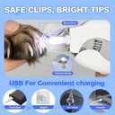 2-in-1 Dog Nail Clippers with Light - Electric Pet Nail Grinder Quiet for Small Large Dogs & Cats, LED Prevent Over Cutting, USB-C Rechargeable Safety Guard Grooming Kit for Black Nails