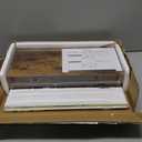 QEEIG Bathroom Floating Shelves for Wall - 15.7" Wall Mounted Shelf Over Toilet Farmhouse Home Decor Display Bookshelf Small 15.7 x 6.7 inch Set of 2, Rustic Brown (008-40BN)