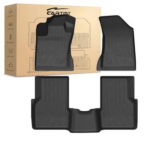Cartist Floor Mats Fit for Jeep Compass 2017-2024 2025, All Weather Floor Mats for Compass Accessories, Front & 2nd Row TPE Waterproof
