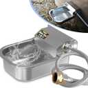 PETIMI Automatic Water Dispenser for Dogs, 101oz Outdoor Dog Water Bowl, 304 Stainless Steel Water Feeder for Small to Large Pets, Large Livestock Waterer, Anti-Tipping, Water Auto-Fill, Easy to Clean