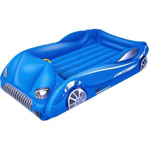 Kids Air Mattress Inflatable Toddler Travel Bed with Sides, Cot Sleeping Pad, Blue