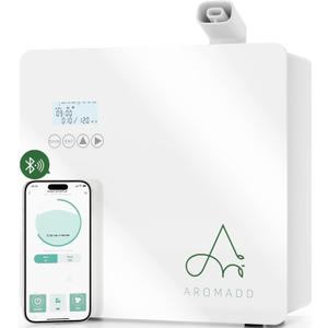 2025 Upgraded 3500 Sq.Ft Smart Scent Machine - HVAC System, Whole House Aroma & Hotel Collection Diffuser, Waterless Essential Oil Diffuser for Home, Office, 600ML Capacity, Cold Air Tech (White)