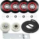 UPGRADED 4392067 Dryer Repair Kit with W10837240 Idler Pulley - Replaces Whirlpool Cabrio Duet Maytag Bravos XL Kenmore Elite, Includes WPW10314173 & 661570V & 279640 - AMI PARTS