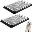 Mifoci 2 Pcs Dog Pee Pad Holder Potty Tray Portable Dog Litter Box Toilet Training for Indoor Outdoor Small Medium Large Pet Puppy(19.7 x 14.2 Inch)
