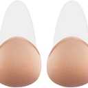 Strapless Backless Invisible Sticky Bra,Breast Lift Tape Reusable Push Up Adhesive Bra Lift up Nippleless Covers (04nude)