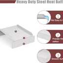 Heat Deflector for Pit Boss, Stainless Steel Flame Tamer for Pit Boss 700 820 850 1000 1250 1300 1600 Series Pellet Smoker Grill Replacement Parts Heat Shield Replacement