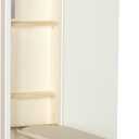 Household Essentials in‑Wall Recessed Ironing Board Cabinet with Storage Shelves, White Finish