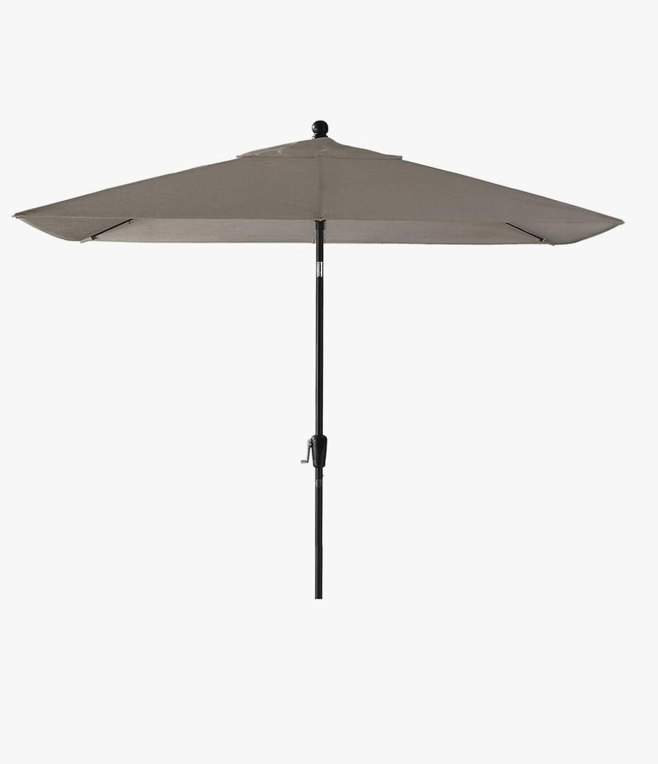 9' Rectangular Patio Umbrella Outdoor Table Umbrella with Push Button Tilt