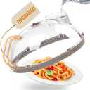 Microwave Splatter Cover for Food, Upgraded Microwave Cover with Water Steamer, Integrated Handle, 10 Plate Covers, Splatter Guard, Kitchen Gadgets & Accessories, House Essentials for Gift (10 Inch, Grey)