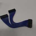 GinTai Power Supply Extension Cable PSU Male to Female Y Splitter Replacement for ATX 24Pin 1 to 2 Port 23.5cm