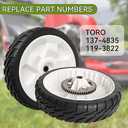 137-4835 8" Rear Drive Wheels, 119-3822 Mower Wheels for 22" Recycler Lawn Mower, Compatible with Toro 20332 20333 20334 20337 20372 20373 20374 20955 20958 21762 21763 21764, 2 Pack
