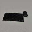 Rechargeable Wireless Keyboard Mouse Combo, Seenda Ultra Slim Small Compact Keyboard and Mouse with Long Battery Life for Windows Laptop Computer, Black