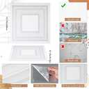 Nuanchu 40 Pcs 15.7 x 15.7 Inch Foam Ceiling Tiles Covered 68.8 Sq. ft, Self-Adhesive Ceiling Cover, Peel and Stick Wall Panel, Waterproof Wallpaper DIY for Bedroom, Home Decor(Frame)