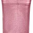 Long Skirts for Women Trendy High Waisted A Line Business Casual Leather Maxi Skirt with Slit Dressy (Pink, XXL)