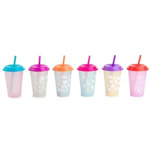 Manna 12oz Kids Color Changing Reusable Cup Set - 6 Cups - Tween