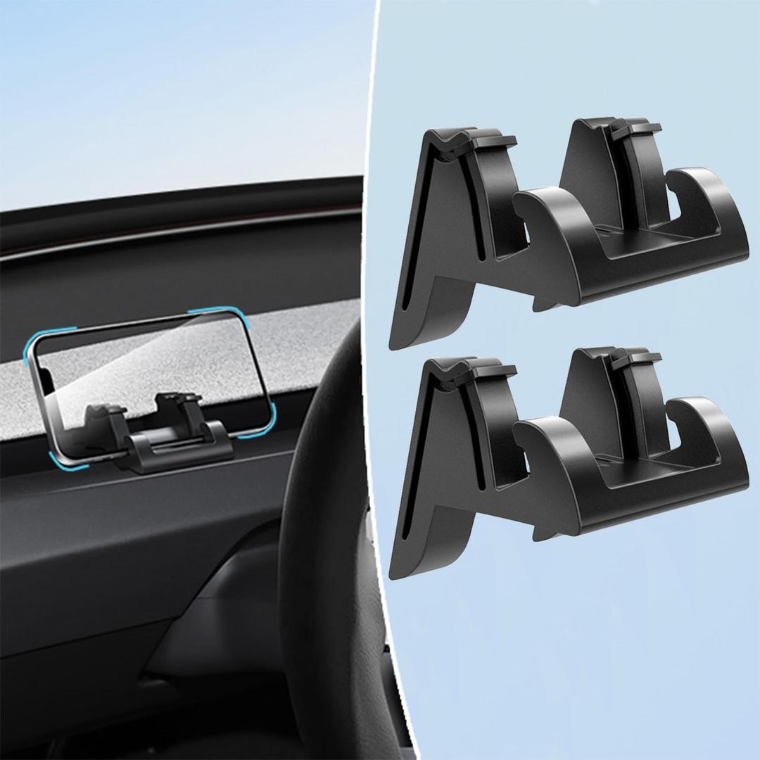 Silicone Car Cell Phone Mount On The Vent for Tesla Model 3 Highland 2024 2025, Model Y Juniper 2025, Model Y Standard, Harmless Material Easy to Install iPhone Mobilephone Holder- 2 Packs Silicone Car Cell Phone Mount On The Vent for Tesla Model 3 Highland 2024 2025, Model Y Juniper 2025, Model Y Standard, Harmless Material Easy to Install iPhone Mobilephone Holder- 2 Packs