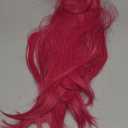 FantaLook Long Straight Hot Pink Cosplay Wig with 2 Ponytails for Halloween Party CostumeSmall Size