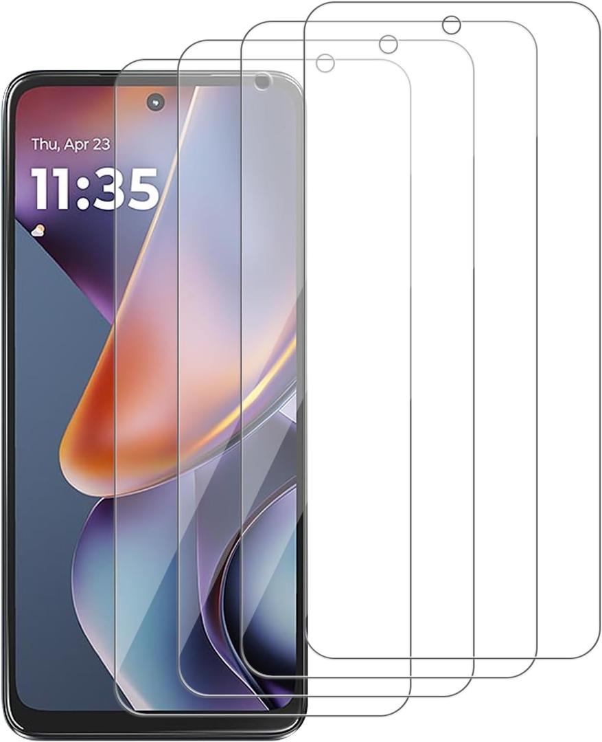 4 Pack Glass Screen Protector Compatible for Motorola Moto G 5G (2026/2025) / XT2613 / XT2513 [9H Hardness]-HD Screen Tempered Glass, Scratch Resistant,Easy Install [Case Friendly]