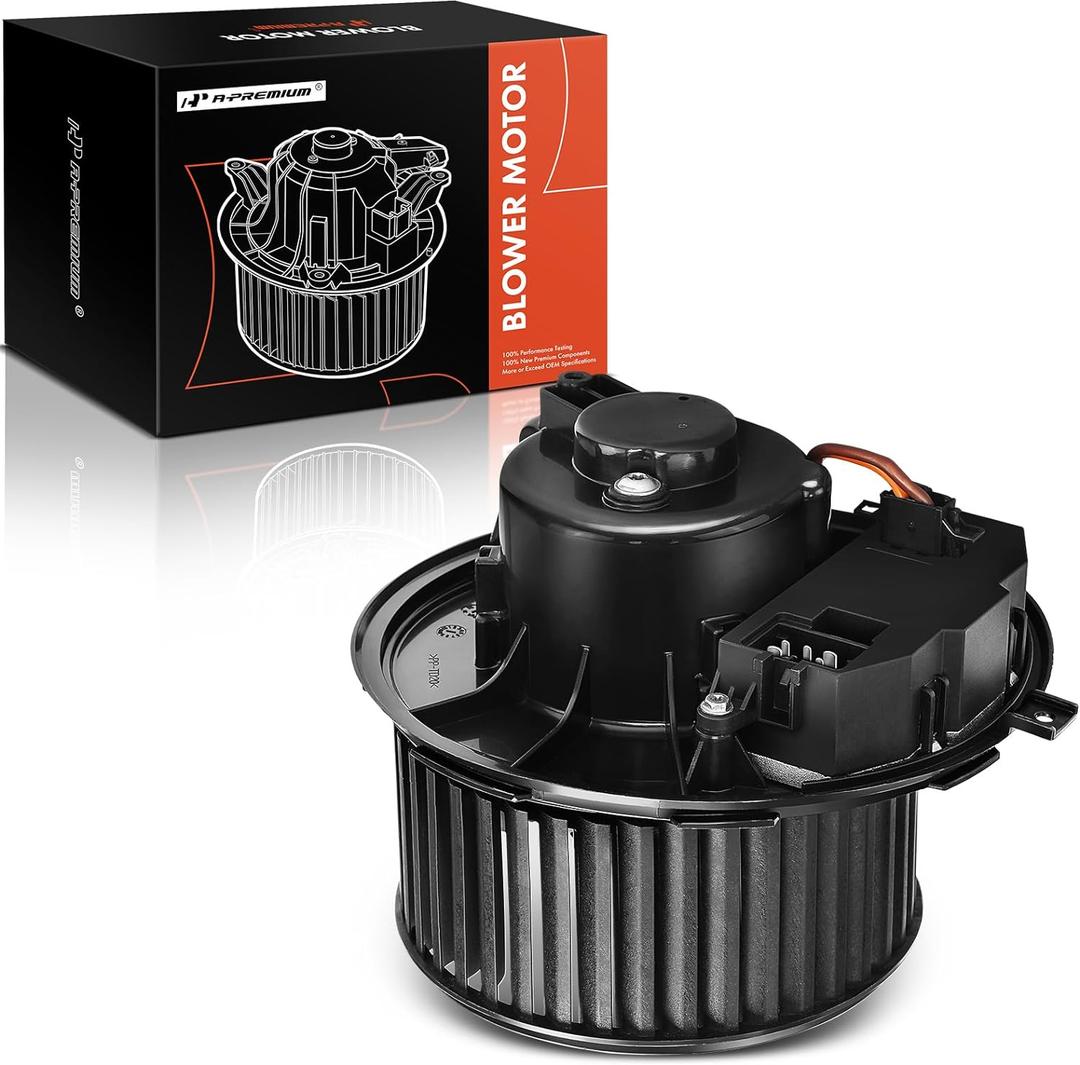 A-Premium HVAC Heater Blower Motor and Resistor Assembly Compatible with Audi & Volkswagen Vehicles - A3 TT Beetle CC Eos Golf Jetta Passat Tiguan, Front Side, Replace# 1K1820015, 1K1820015A