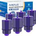 PUREPLUS NSF/ANSI 42 Certified Faucet Filter Replacement for PUR® Plus RF9999® FM-2500V FM-3700, PFM150W, PFM350V, PFM400H, PFM450S, Used for Advanced & Horizontal Faucet Mounts, Only 4Pack