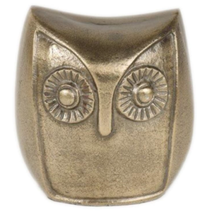 HD Designs Aluminum Owl - Gold  Golden Owl 4x3 