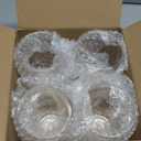 DINGPAl 4 Pack Double Wall Glass Coffee Mugs, 12 oz Walled Insulated Cappuccino Mug Heat Resistant Borosilicate Glass Coffee Cups with Handle and Spoon for Latte, Espresso, Americano, Hot/Cold Drink