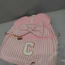 Personalized Birthday Gift for Toddler Girls, Small Initial Backpack Purse for Little Girl, Cute Mini Purse for 3-10 Years Old Kids,Pink C
