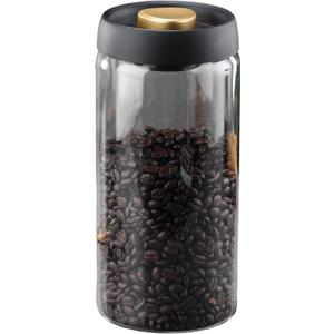 LOEZ Coffee Bean Storage Container Airtight, Lid Sealed with Press-Down Vacuum, Borosilicate Glass Coffee Canister, Food Storage, Coffee Bar for Ground Coffee, Tea, Beans, Spices (Extra Large - Clear)
