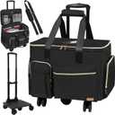 Laptop Tote Bag, Teacher Tote Bag for Women Work 15.6 inch Laptop Work Tote Bag Nurse tote bag, Insulated Pocket | Middle Size, 15.6'', Padded Laptop Sleeve, Middle Size, 15.6'', Padded Laptop Sleeve (Black With Wheels)