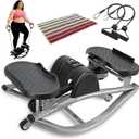 Rock Stepper, Side to Side Exercise Machine, U-Shaped Rock Stepper Machine, Step Rocker Exercise with Uses Silent Technology, Digital Display and Anti-Slip Mat for Home Workout (Gray)