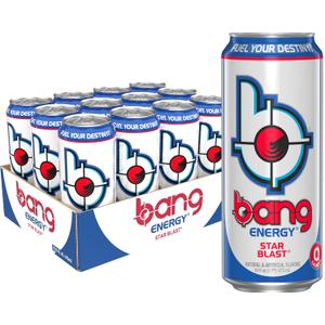 Bang Energy Star Blast, Sugar-Free Energy Drink, 16 Ounce | Pack of 12 (EXP 05/29/27)